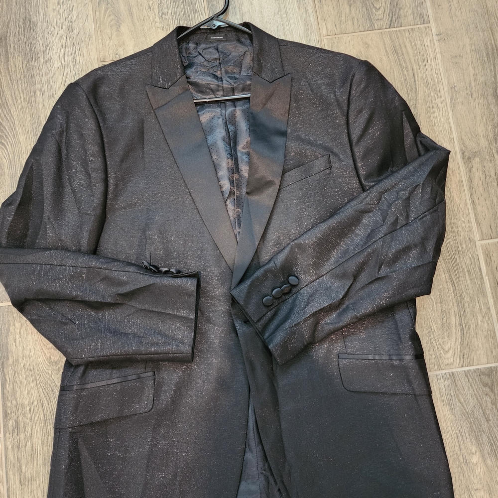 jf j.ferrar Shimmering Black Men's Blazer